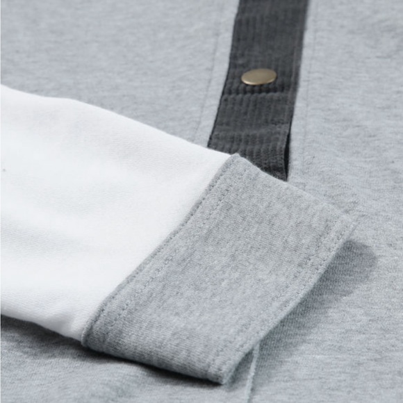 OVERSTOCKED - TODAY ONLY!! Y2K White-Black Corduroy- & Gray Exposed Seam Snap - Picture 12 of 16